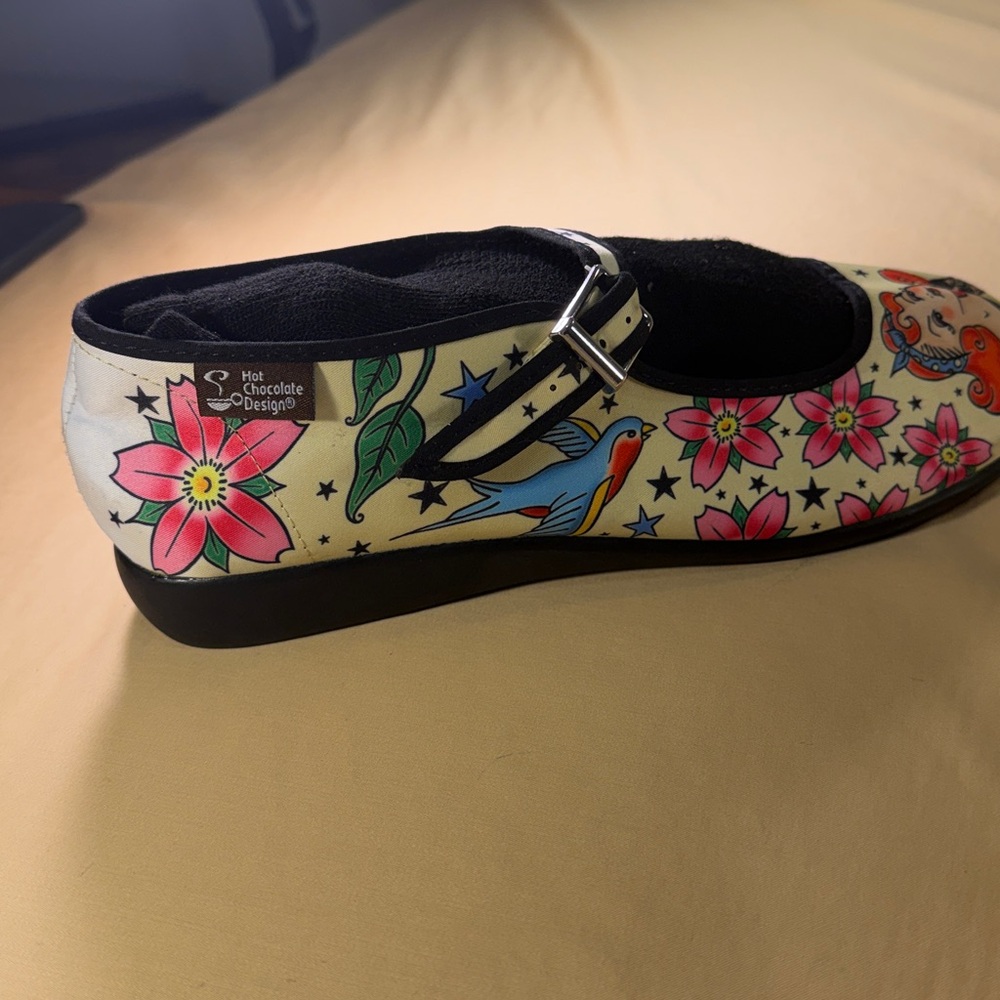 Hot chocolate design chocolaticas Mary Jane’s tattoo print US size 10 EU size 40 - Picture 5 of 11